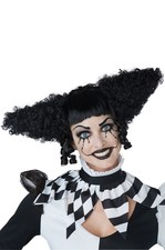 Brand New Creepy Clown Circus Adult Wig Black