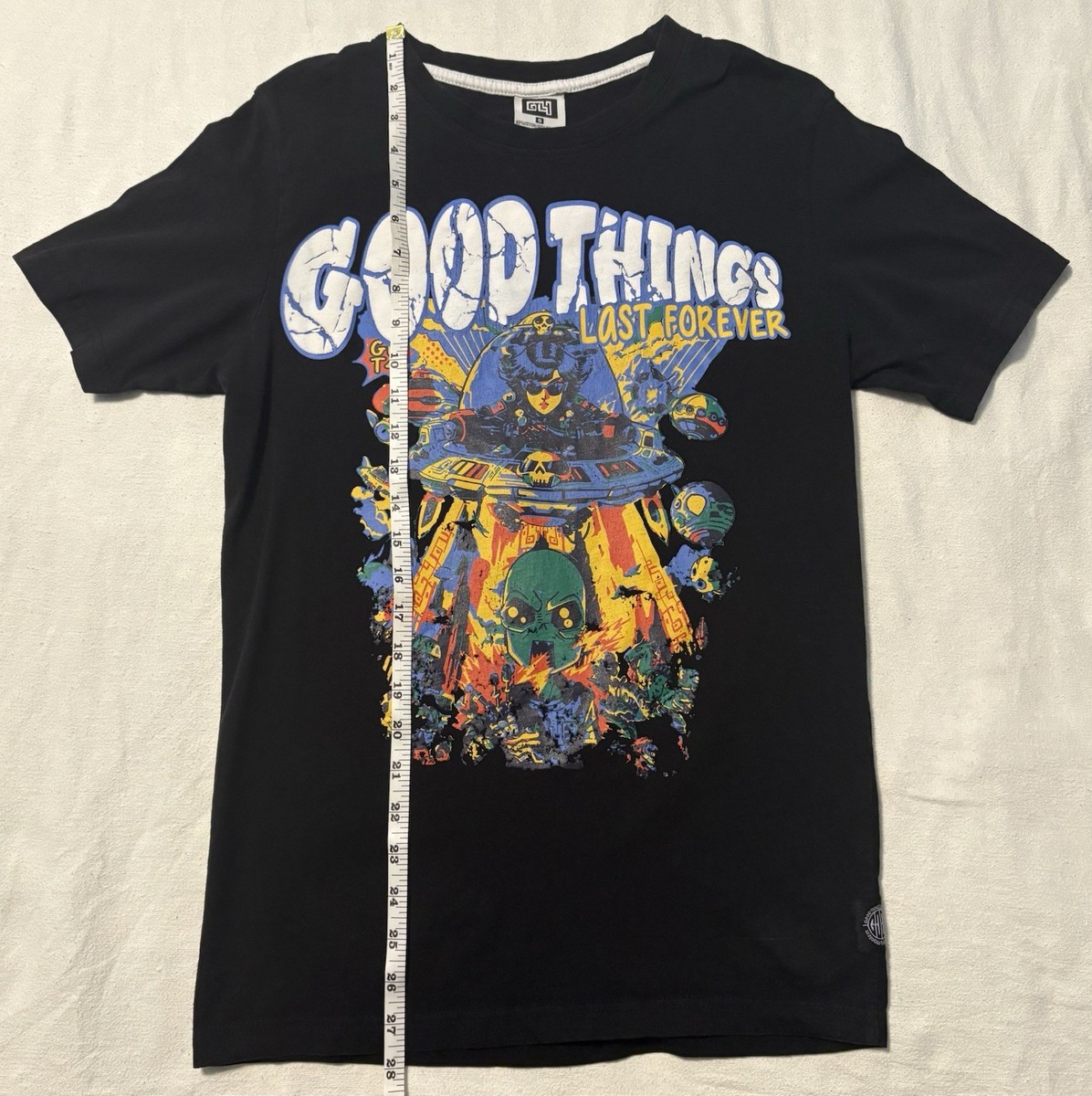 GTL4 Good Things Last Forever Alien UFO Graphic T-Shirt - Size Small Streetwear View 4