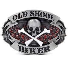 Cool Western-Style OLD SKOOL BIKER Metal Buckle for Men