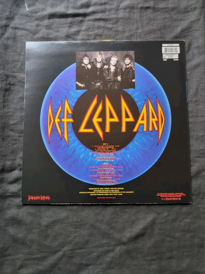 DEF LEPPARD Adrenalize LP Vinyl 1992 EU/UK 1st Press 1992 NR Mint M654 - Image 3 of 4
