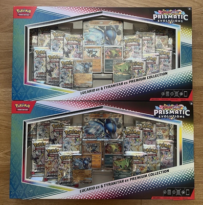 #ad #ad 2pcs Pokemon Prismatic Lucario Tyranitar ex Premium Collection Sams Club SEALED $299.95