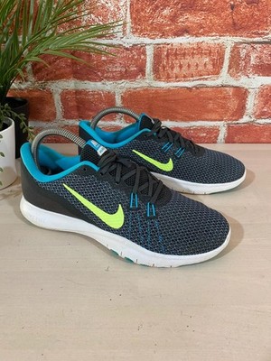 Damen Nike Training Flex TR 7 Grau Blau Schnürschuhe Turnschuhe UK 5 EU 38,5