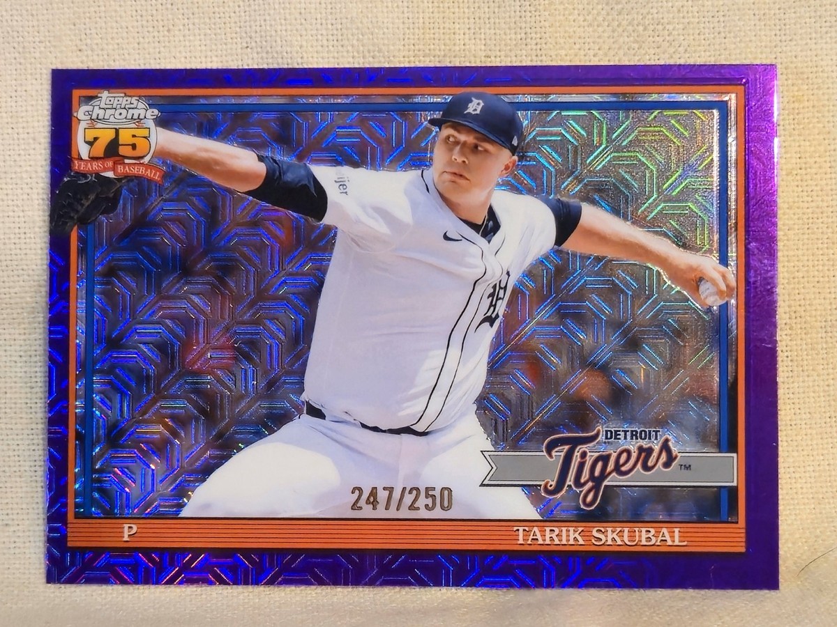 【受注生産品】TIGERS BASEBALL 2025（ブルーレイ版） Tarik Skubal, Detroit Tigers, 2026 Topps 1991 Chrome Purple Mojo