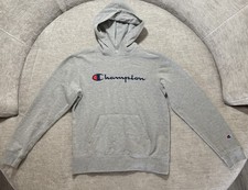Champion Hoodie Boy s Size Youth Large Gray Hoodie Pullover Logo