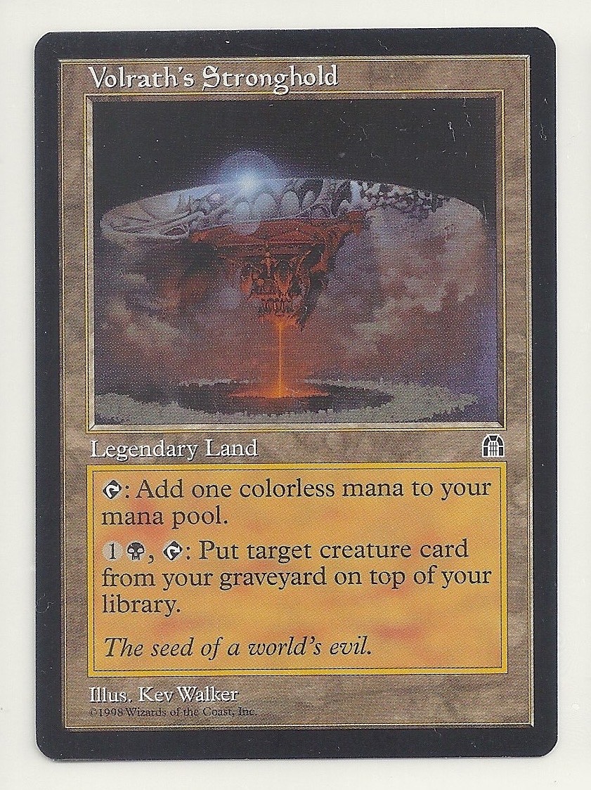 MTG STRONGHOLD 1x NM-M Volrath's Stronghold Magic the Gathering Library Top Card