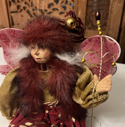 Vintage Woodland Fairy Winward Holidays Shelf Sitter Winged Pixie 12 inch Brown