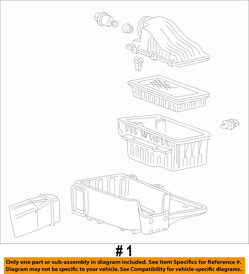 Conjunto de filtro de aire usado se adapta a: camioneta Ford F250SD 2002 7,3 L diésel grado A Foto 4 de 4