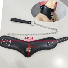 Slaves Neck Collar Cuffs Chain Choker Corset Posture Fetish Restraint