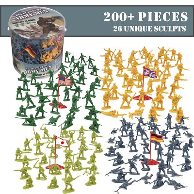 bucket of army men