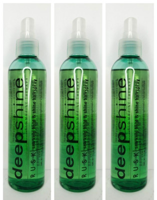 3 RUSK Deepshine Bio-Marine Therapy Sea Kelp Shine HAIRSPRAY8 oz (007)