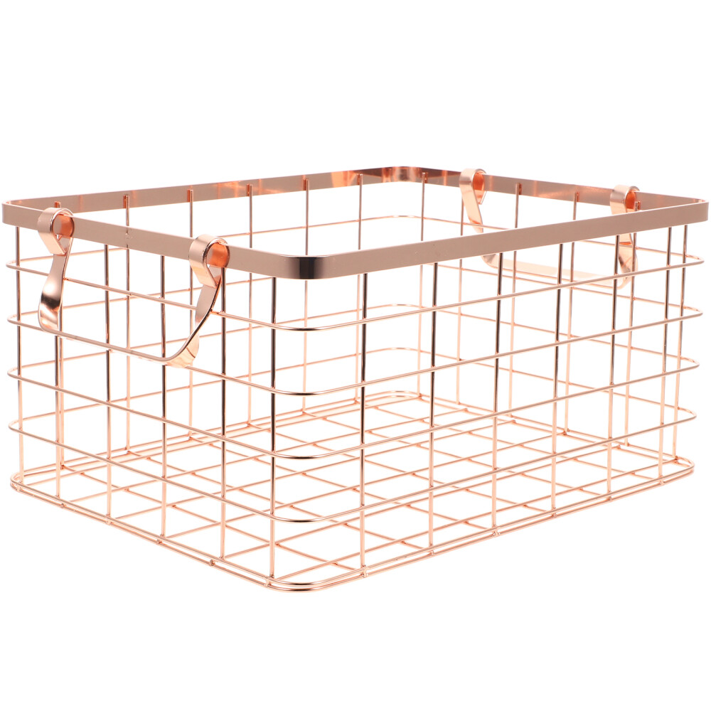 Small Wire Baskets Wrought Iron Storage Handle Multi-purpose