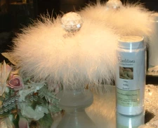 Renditions 6 oz Perfumed Dusting Powder Puff & Stand ~ Compare Secret of Venus