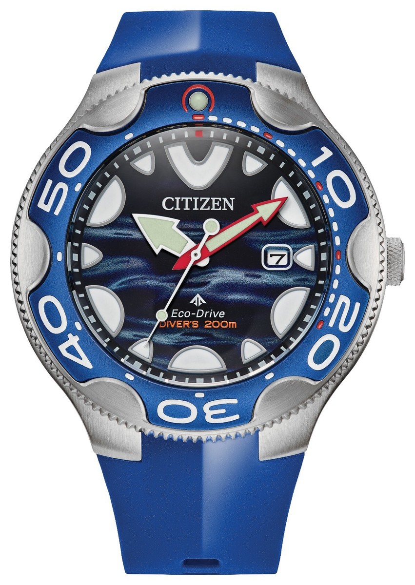 Citizen Men's Promaster Sea Dive Eco-Drive Blue Orca Date Watch