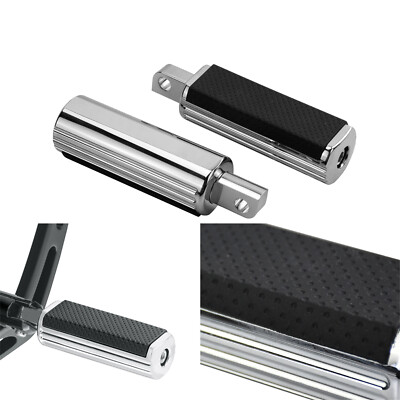 Chrome Black Defiance Foot Peg Male Rests Fit For Harley Electra Glide Low Glide
