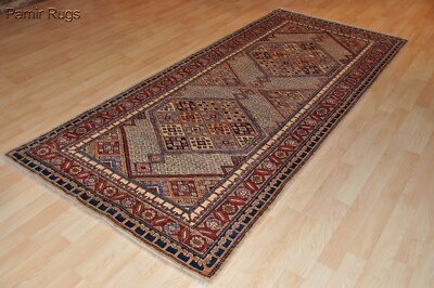 SUPER KAZAK RUG 4'x9' ft. long Hall runner Caucasian design handmade wool rug