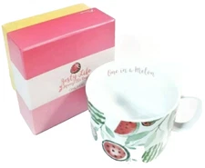 Rosanna Mini Mug Watermelon Print Green Red Multi One in a Melon Porcelain NIB