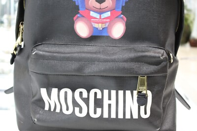 MOSCHINO Teddy Transformer Backpack in Black | eBay