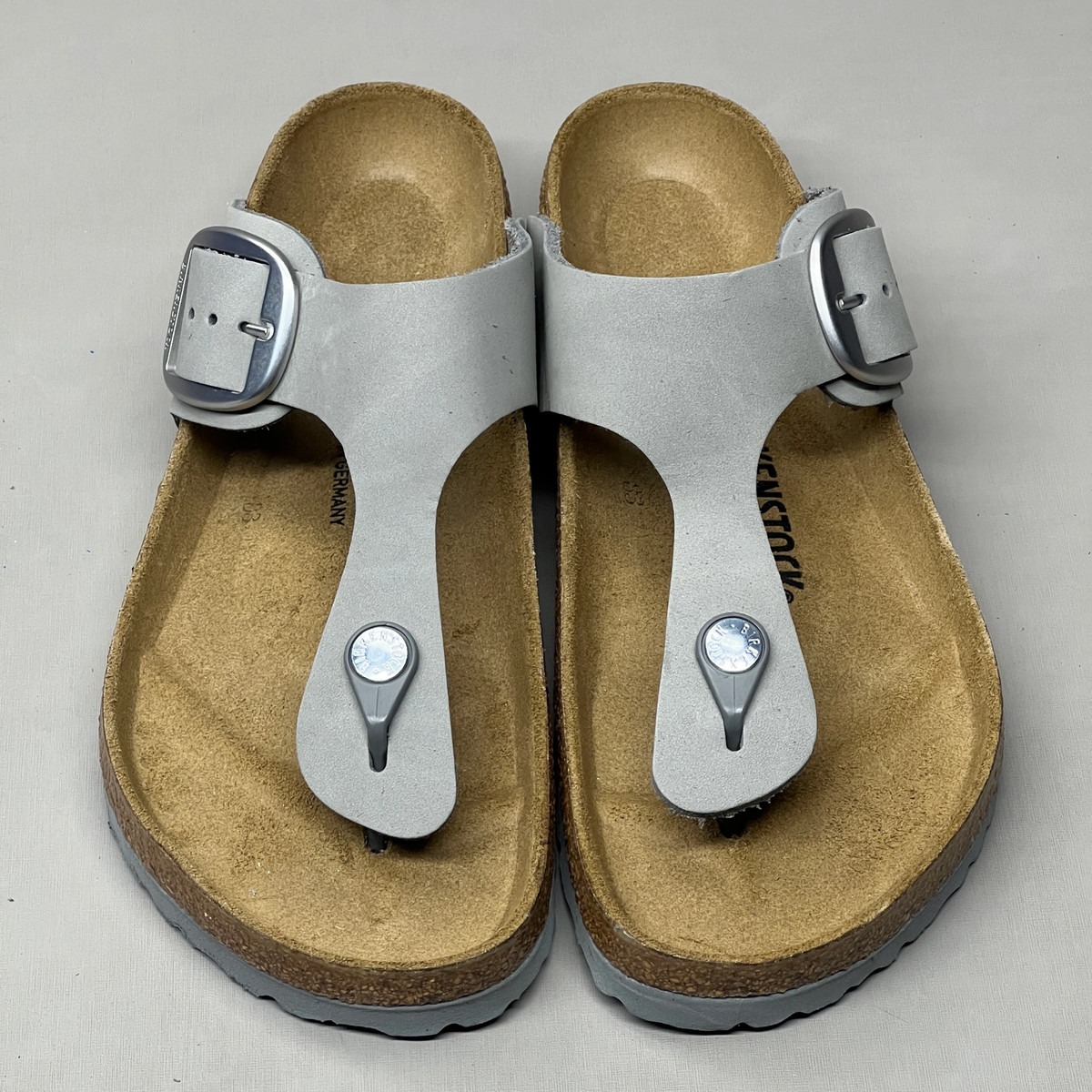 birkenstock gizeh silver 39
