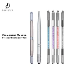 Microblading Tattoo Manual Pen Cosmetic Permanent Makeup Eyebrow Tool Blade