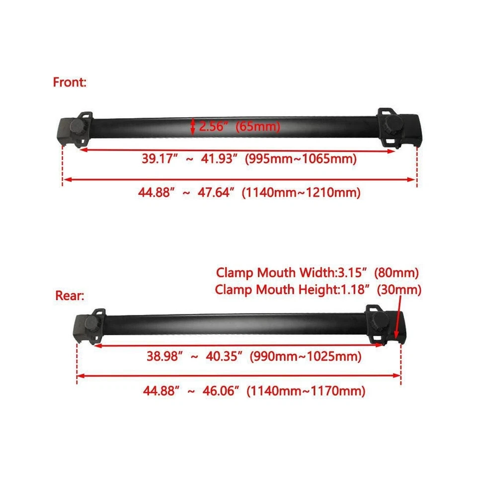 Barras transversales de 2 piezas para Jeep Compass 2007-2016 rieles de techo rieles laterales barras de techo Foto 2 de 4