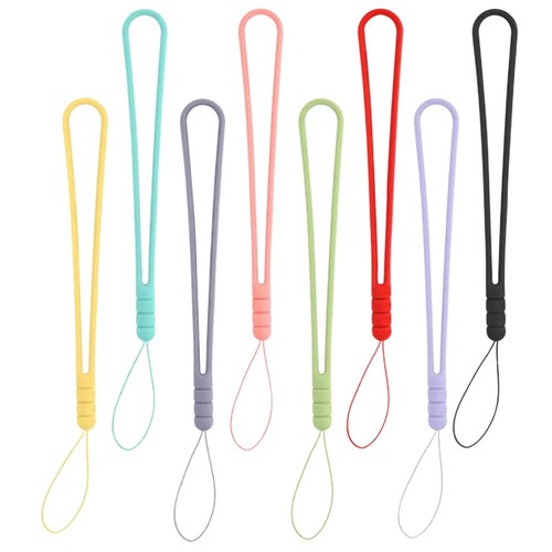 8PCS Universal Silicone Anti- Lost Short Colorful Phone Wrist Chain - 第 9/12 張圖片