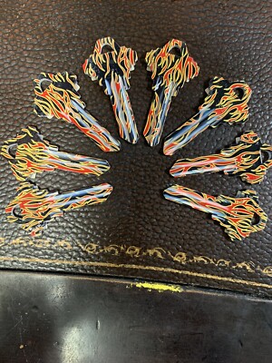 (8) Fire Flame Hot House Key Blanks SC1