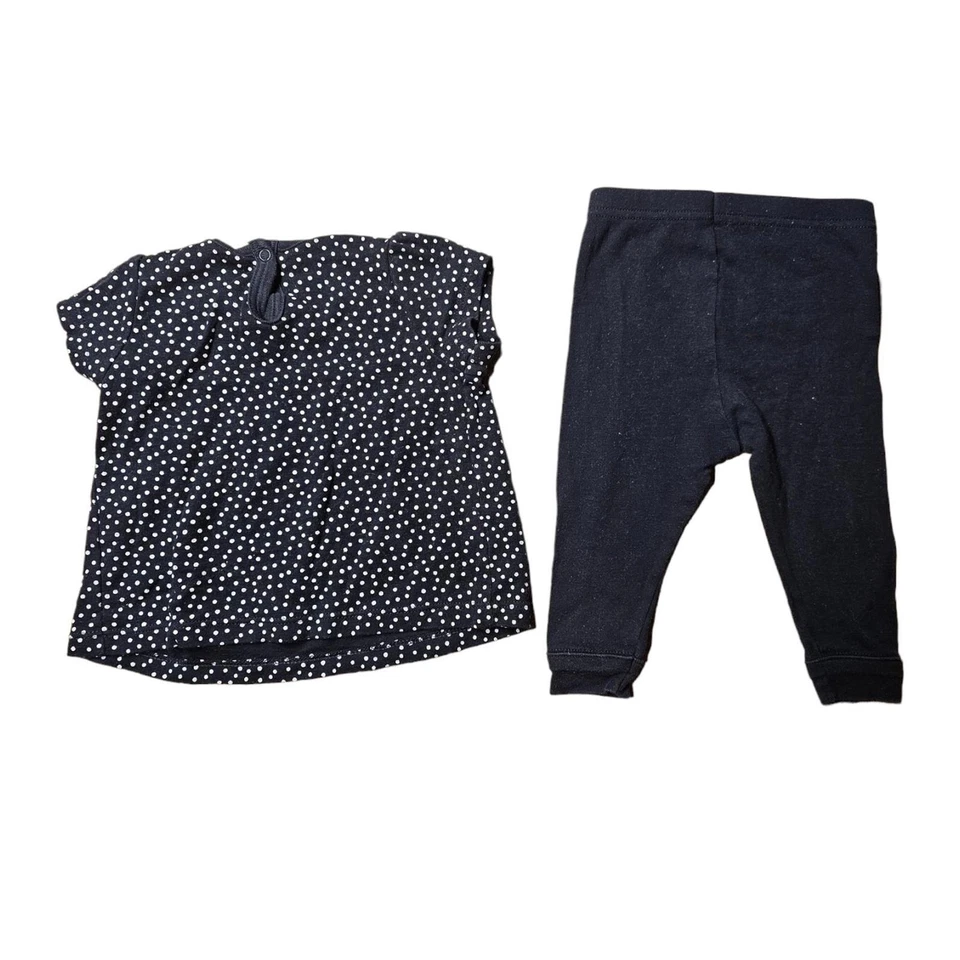 Dulce Petit Bateau Conjunto de Bebé Camisa Y Pantalón Talla 6M 67 Azul - Imagen 2 de 2