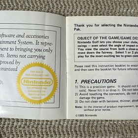 Golf (Nintendo, 1985) 5 tornillos variante en caja original