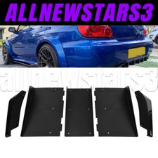 For Subaru Wrx Sti Rear Bumper Diffuser 4 Fins Spoiler Lip Splitter Rear Spats