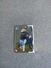 Kyle Wilcox Signed In Person 2015 Bowman Chrome Rookie Mariners Card A I