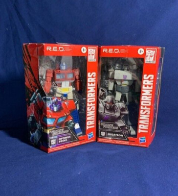 Transformers R.E.D. ''Optimus Prime/Megatron'' Figures Bundle Set Of 2 Hasbro