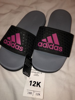 pink adidas cloudfoam slides