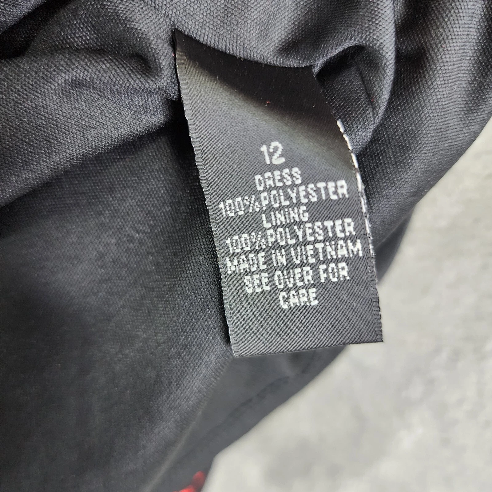 Mini abito donna Alyx rosso e nero pizzo sovrapposto maniche corte con cintura taglia 12