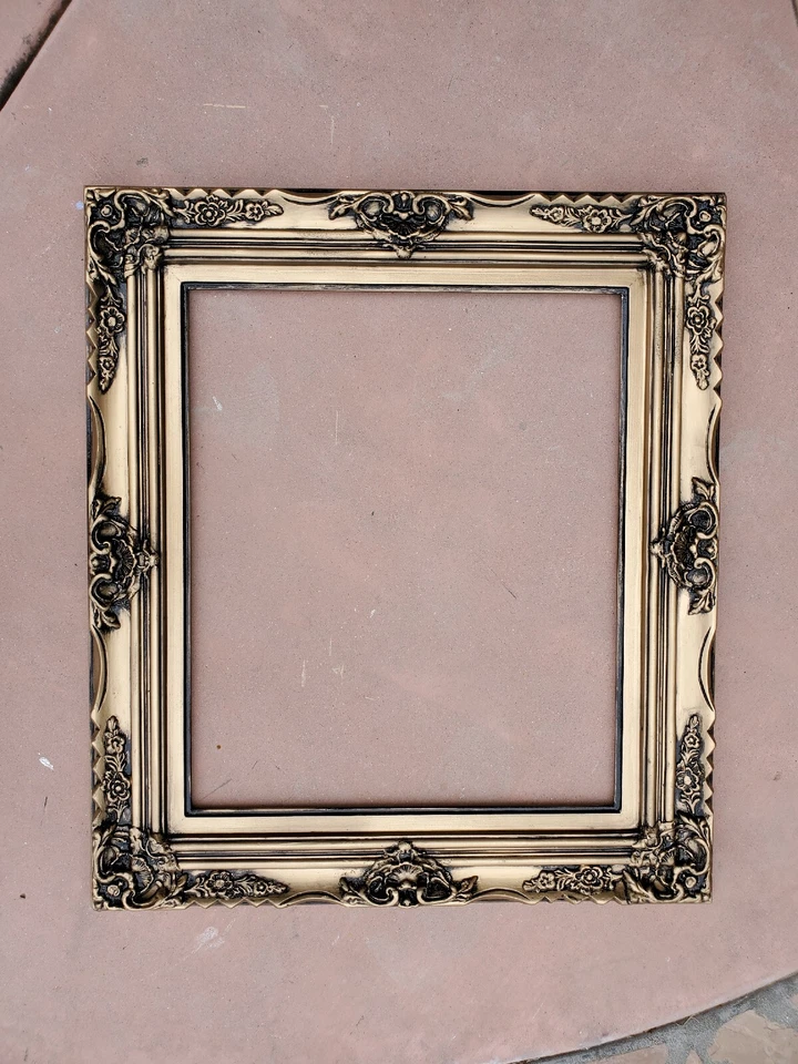 Marco dorado vintage 20x24 para cuadros impresión artística lienzo pared hogar ideas Foto 4 de 4