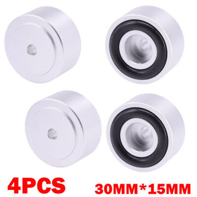 4x Silver Amplifier Feet HIFI Turntable Feet Audio Speaker Isolation Feet Pad US