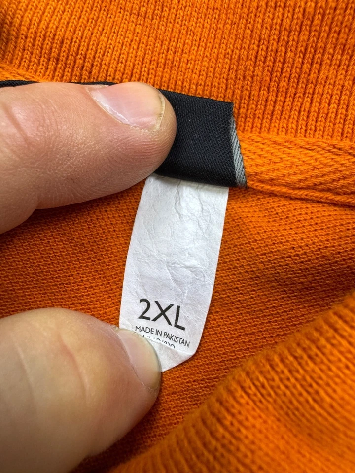 Camisa De Colección Rocawear Hombres 2XL Naranja Bordada Militar Manga Corta Y2K Años 90 Polo Foto 4 de 4