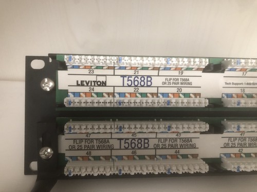 Leviton T568B 48 Port Cat 5E Patch Panel | Networking | Ethernet | Server - Picture 5 of 6