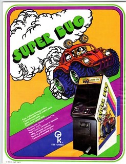 Super Bug Video Arcade Game FLYER Vintage 1977 Retro Sports Car Artwork Original