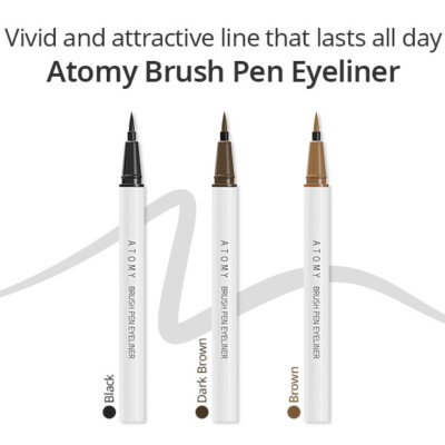 ATOMY Brush Pen Eyeliner 0.6g 3Color Quick Dry No lump Long Lasting K-Beauty New