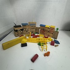 79 pc PlaySkool Village No 310 Wood Building ...