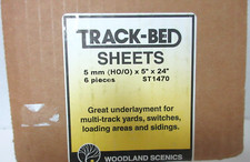 Woodland Scenics ST 1470 Track Bed 5mm HO/O X5" X 24"Sheets 6 Pieces