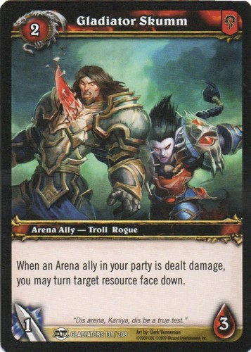 World Of Warcraft CCG BLOOD OF GLADIATORS 2009 Individual Trading Cards - Picture 101 of 148