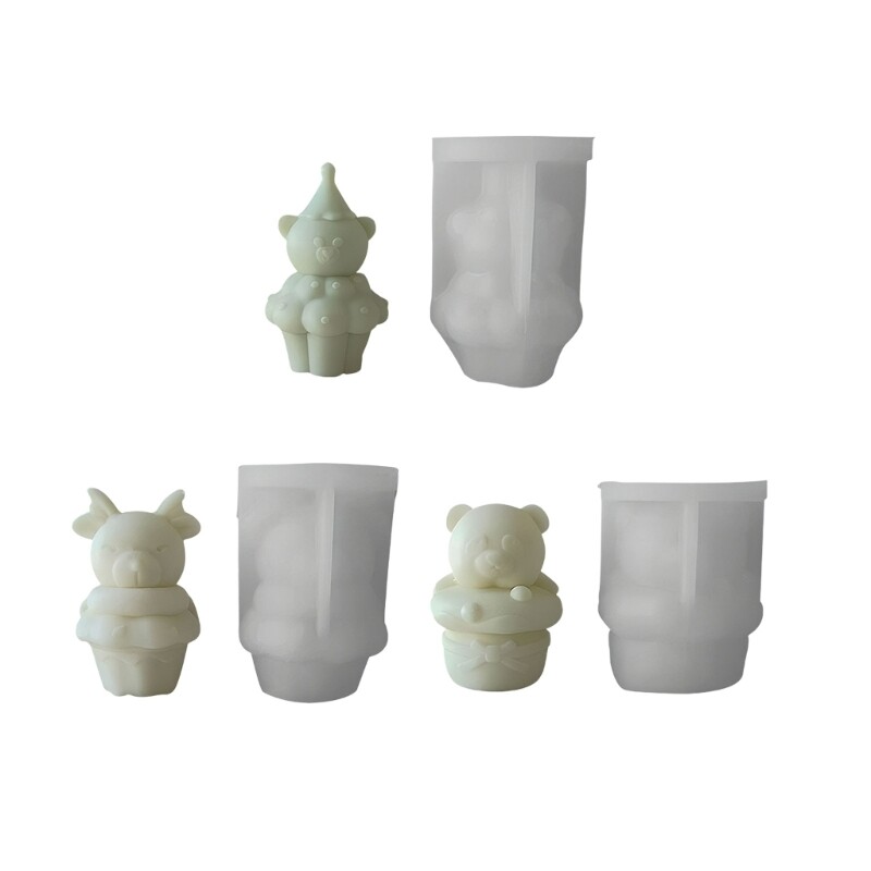 Bear Aromatherapys Resin Mold Cartoon Bear Scented Candles Mold Art