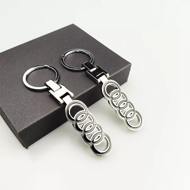 Metal Key Chain Keyring Buckle Audi Logo fits AUDI A3 A4 A5 S4 S6 S7 RS Q5 Q7