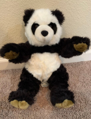 Build a Bear Black and White Panda Bear Plush Stuffed Animal