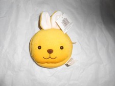 mccrory plush Zip around coin pouch plush yellow bunny new 4" round