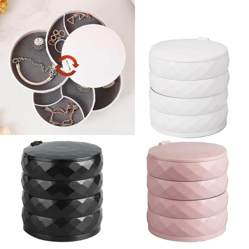 Jewelry Holder Multilayer Storage Box Rotating Jewelry Holder Small