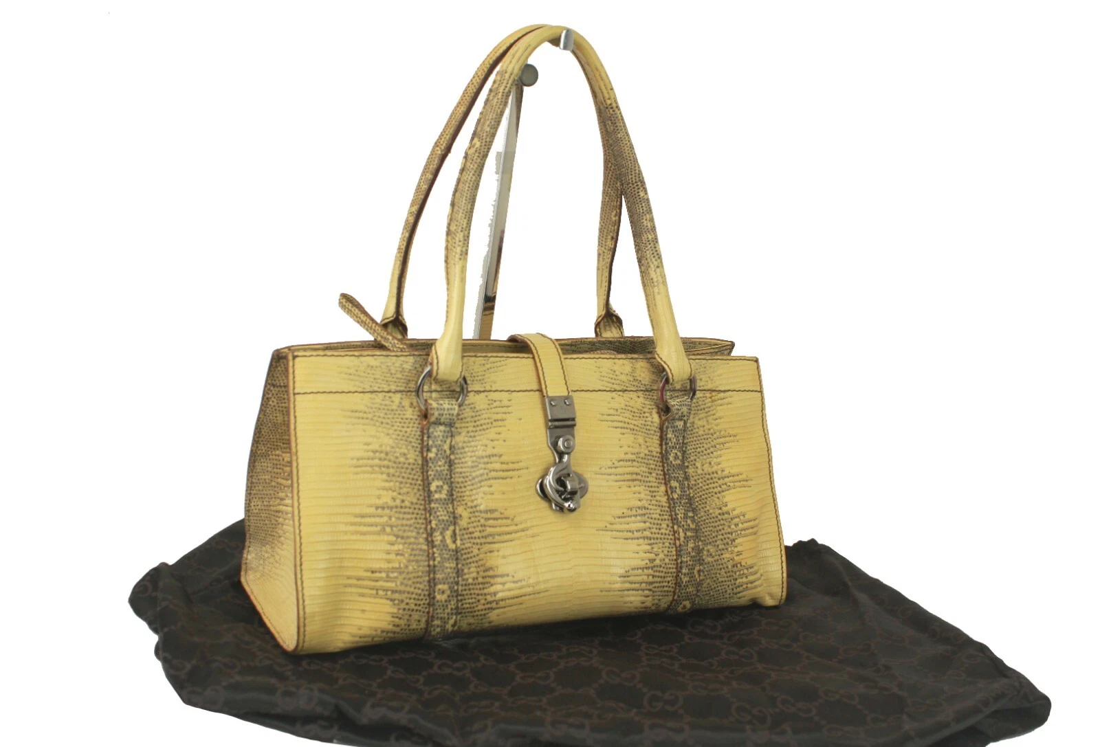 Sac à main authentique en cuir beige GUCCI sac à bandoulière sac à main 109054 femme d'occasion Italie
