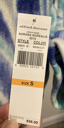 Alfred Dunner Fleece Jacket Women’s Small Aurora Borealis Soft Cozy Luxury NEW - Picture 6 of 7