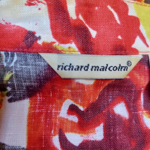Richard Malcolm Womens Medium Multicolor Linen Pleated Front Blouse Shirt Casual - Picture 3 of 9